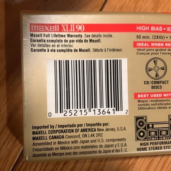 X L-II C90 Blank Audio Cassette Tape 1 pack (Discontinued by Manufacturer) - Picture 3 of 7